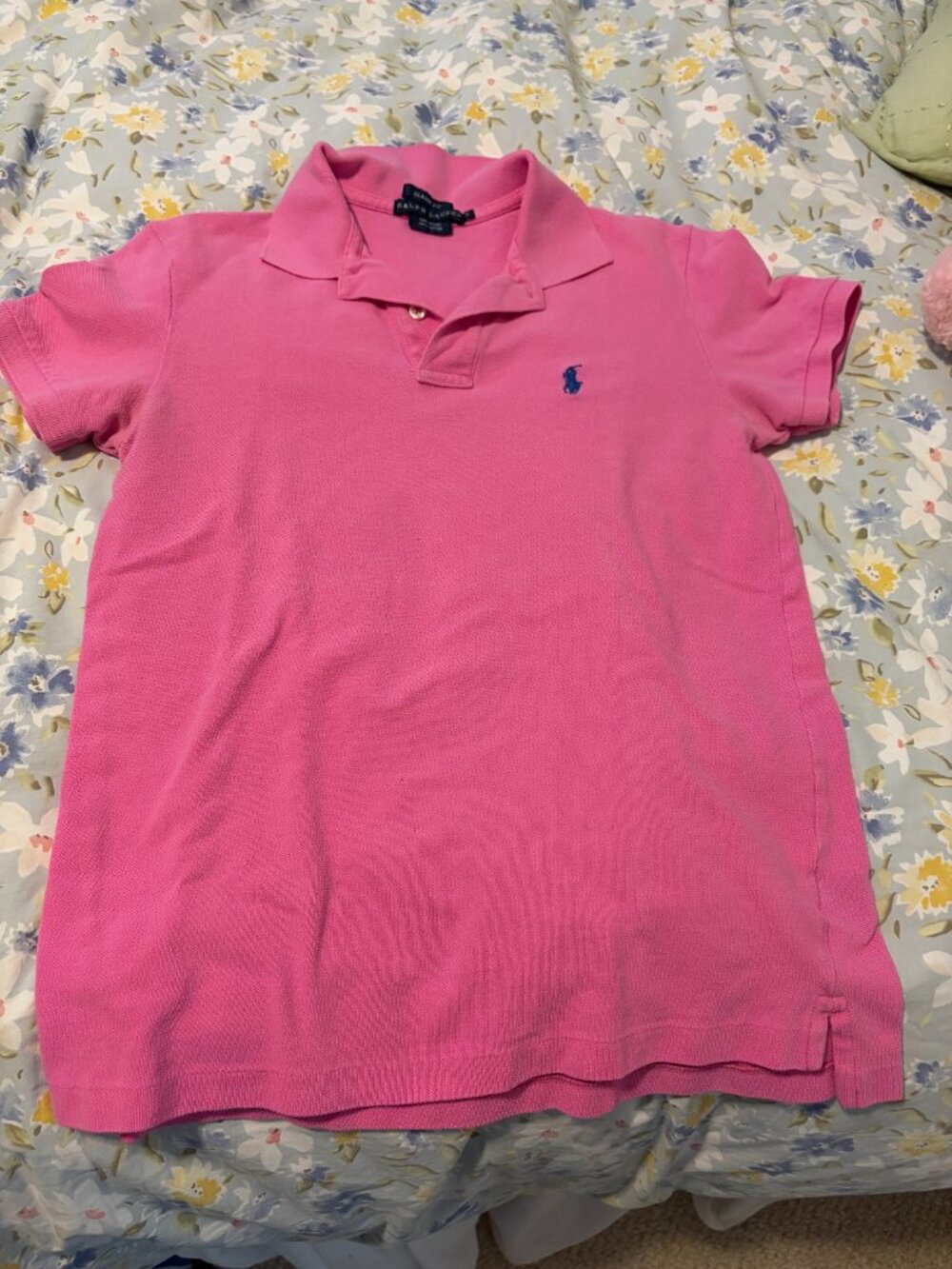 Vintage Ralph Lauren Women's Polo Shirt Pink Size Small. Great condition!